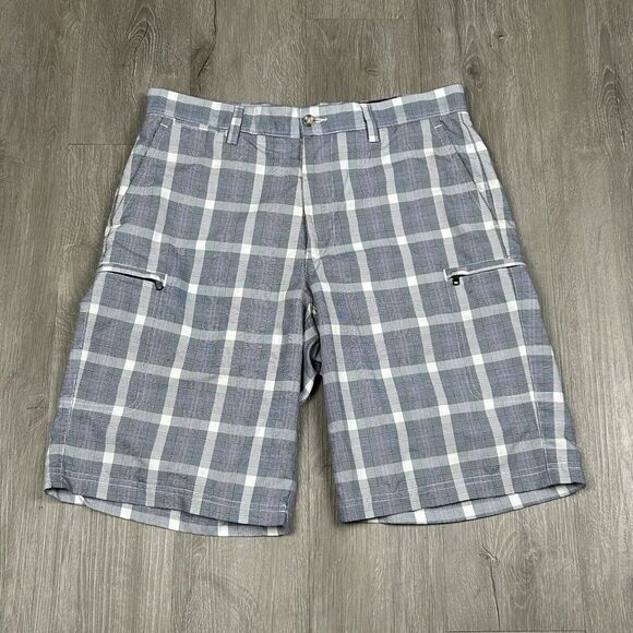 Black Brown 1826 Other - Black‎ Brown 1826 Plaid Golf Shorts Mens 34 Flat Front Cotton *Needs Washed*